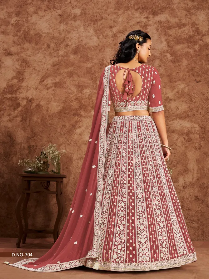 Mehvish Vol 7 Faux Georgette Wedding Wear Lehenga Choli Orders In India